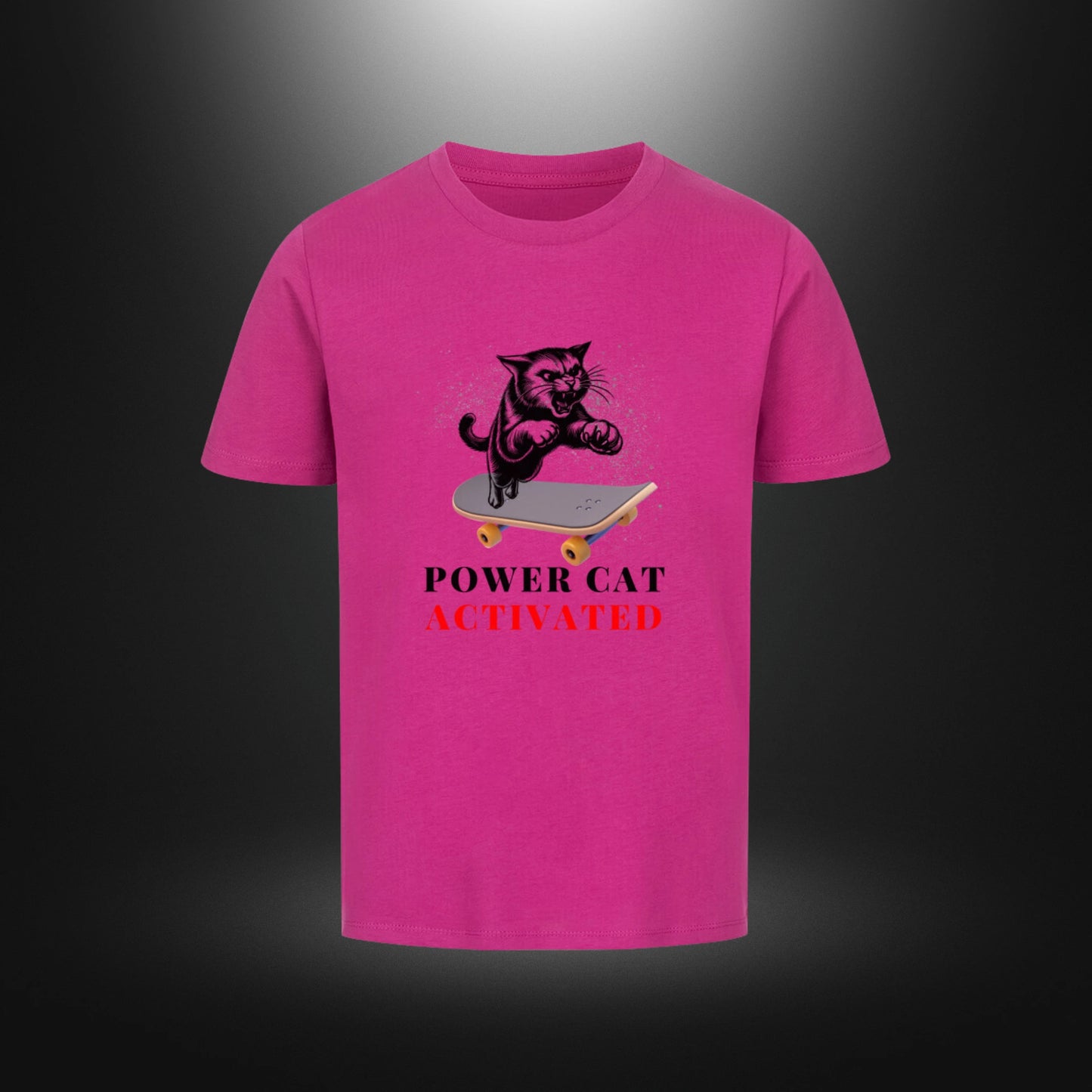 Premium Organic Shirt Kids - POWER CAT ACTIVATED - 3 bis 14 Jahre