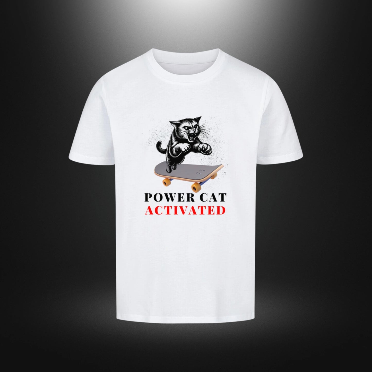 Premium Organic Shirt Kids - POWER CAT ACTIVATED - 3 bis 14 Jahre
