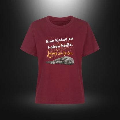 Premium Organic Shirt Women - Eine Katze zu haben heißt, Luxus zu teilen