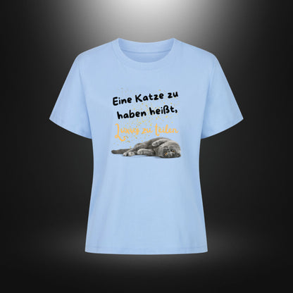 Premium Organic Shirt Women - Eine Katze zu haben heißt, Luxus zu teilen