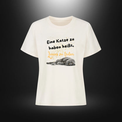 Premium Organic Shirt Women - Eine Katze zu haben heißt, Luxus zu teilen