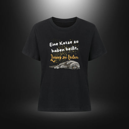 Premium Organic Shirt Women - Eine Katze zu haben heißt, Luxus zu teilen
