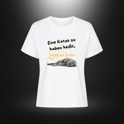 Premium Organic Shirt Women - Eine Katze zu haben heißt, Luxus zu teilen
