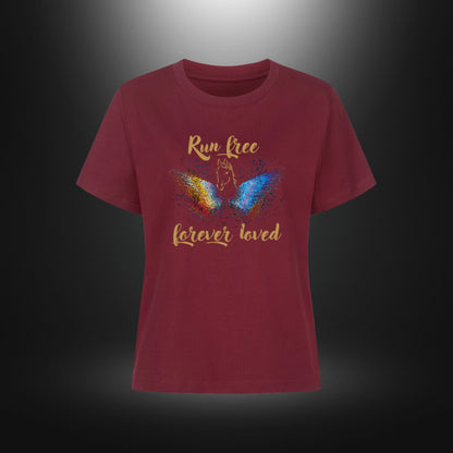 Premium Organic Shirt Women - Run free forever loved Pferd