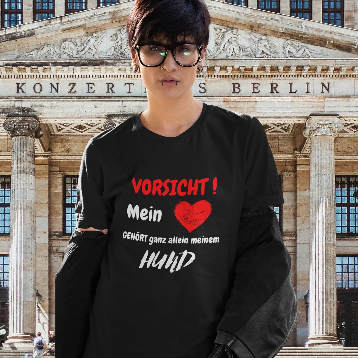 Premium Organic Shirt Women - VORSICHT ! Mein Herz GEHÖRT ganz allein meinem HUND
