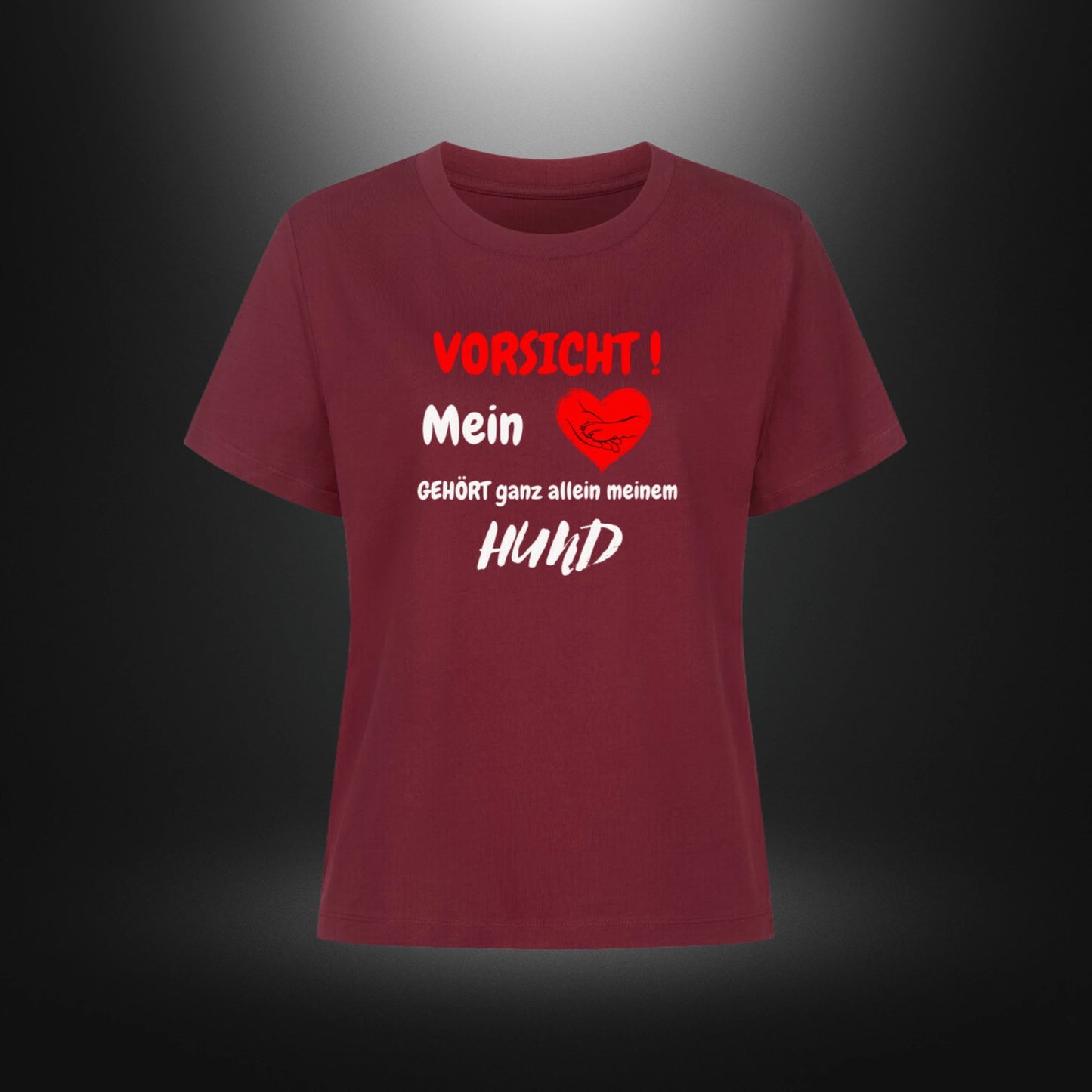 Premium Organic Shirt Women - VORSICHT ! Mein Herz GEHÖRT ganz allein meinem HUND