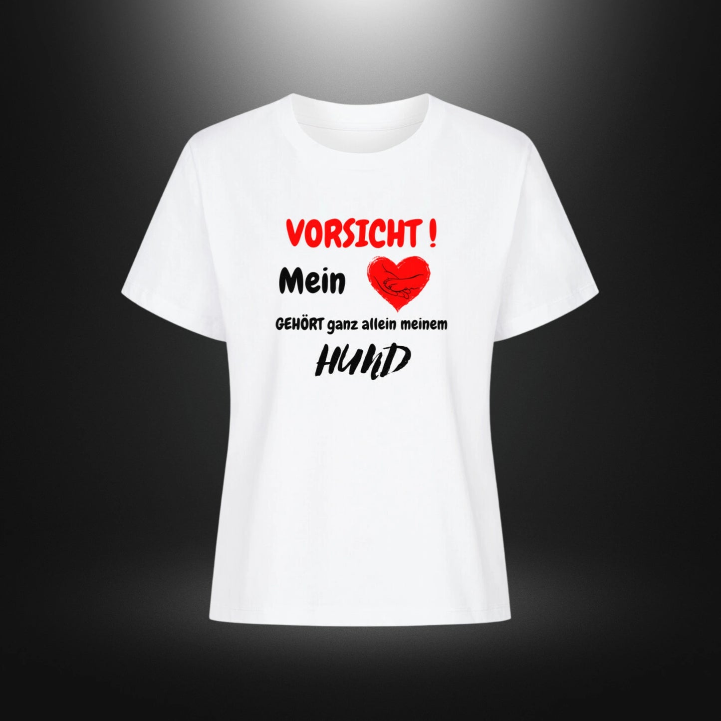Premium Organic Shirt Women - VORSICHT ! Mein Herz GEHÖRT ganz allein meinem HUND