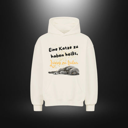 VACANCY Oversized Hoodie - Eine Katze zu haben heißt, Luxus zu teilen