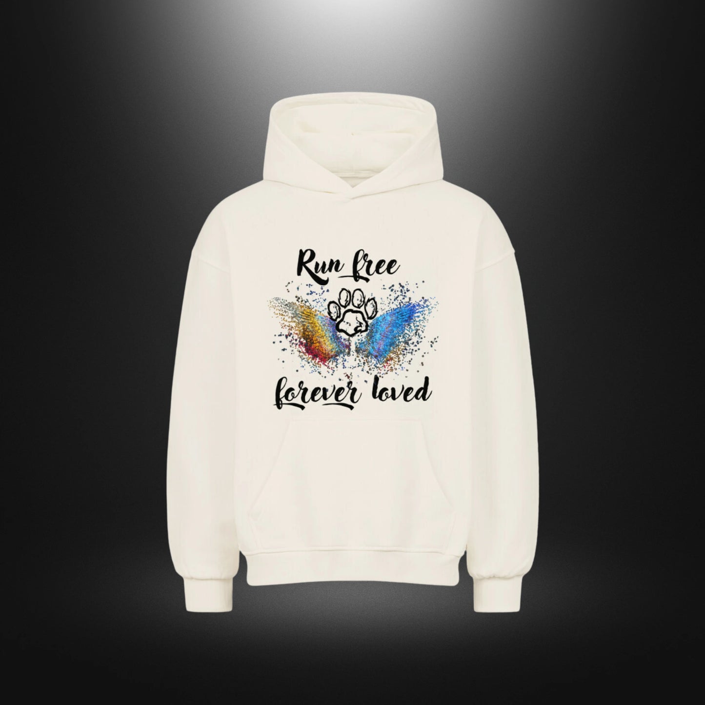VACANCY Oversized Hoodie - Run free forever loved Hund