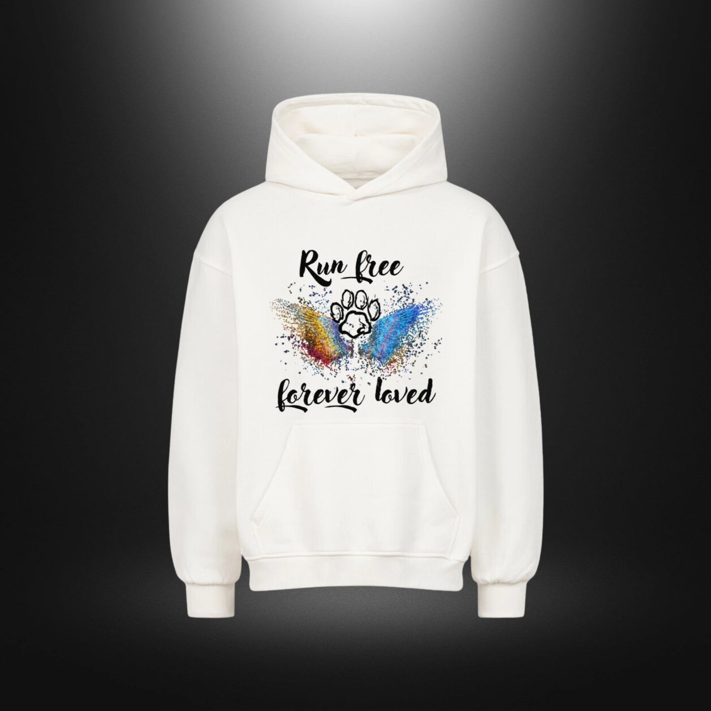VACANCY Oversized Hoodie - Run free forever loved Hund