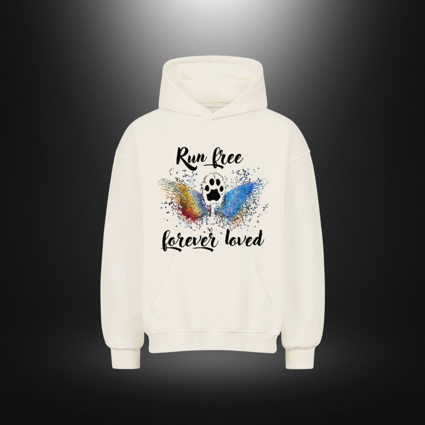 VACANCY Oversized Hoodie - Run free forever loved Katze