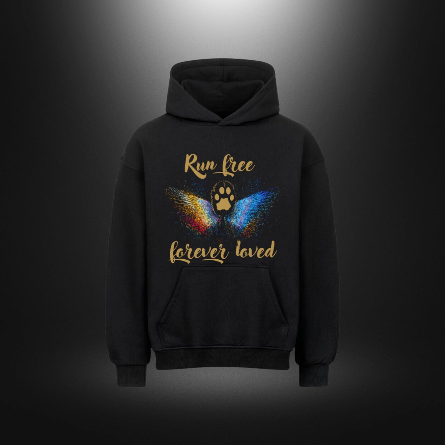 VACANCY Oversized Hoodie - Run free forever loved Katze