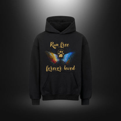 VACANCY Oversized Hoodie - Run free forever loved Katze