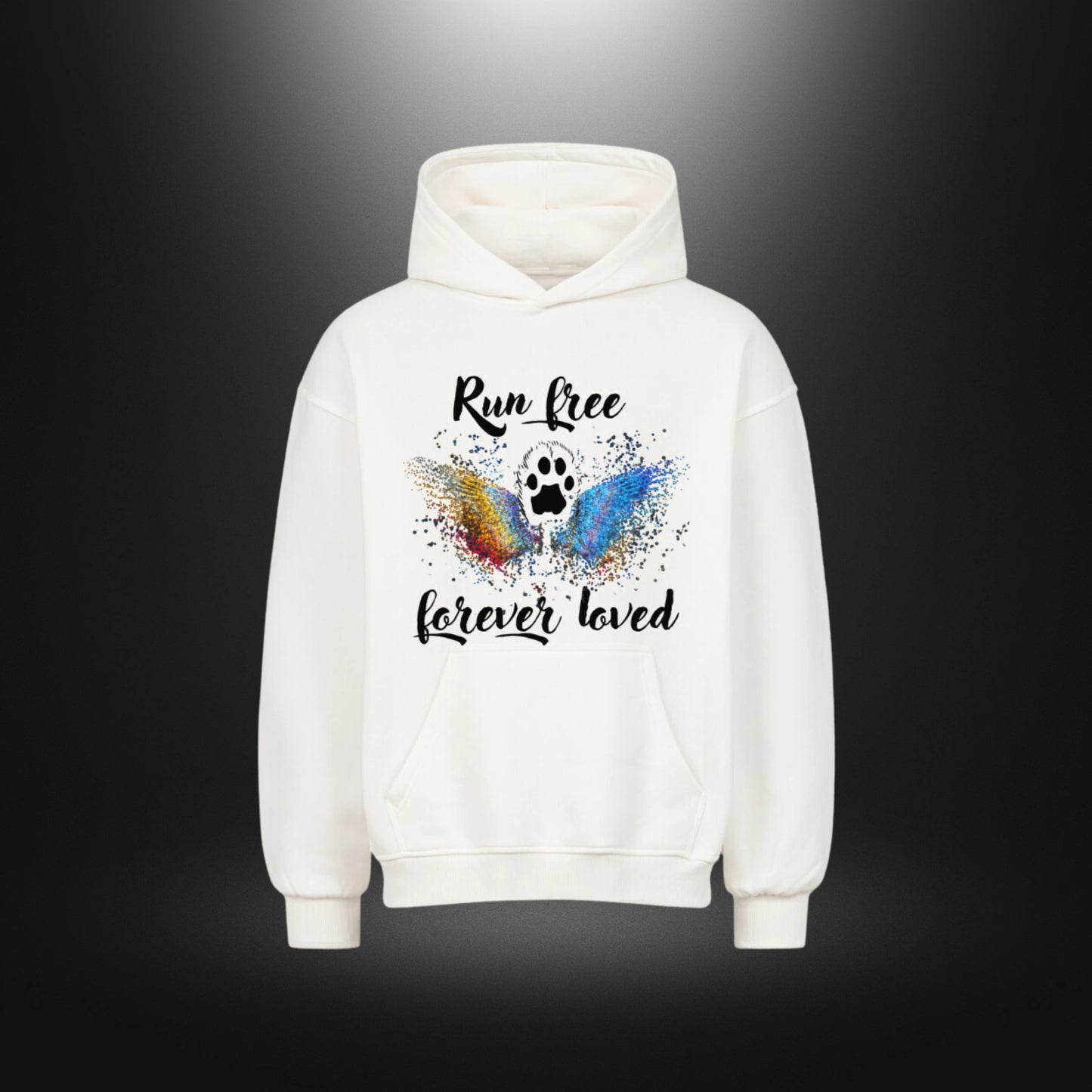 VACANCY Oversized Hoodie - Run free forever loved Katze