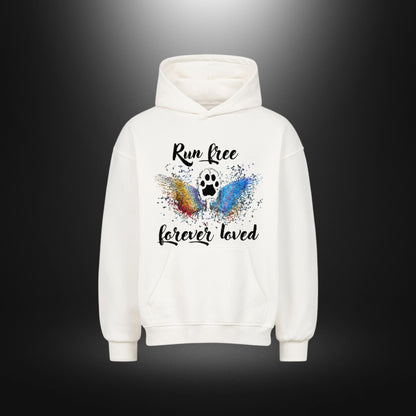 VACANCY Oversized Hoodie - Run free forever loved Katze