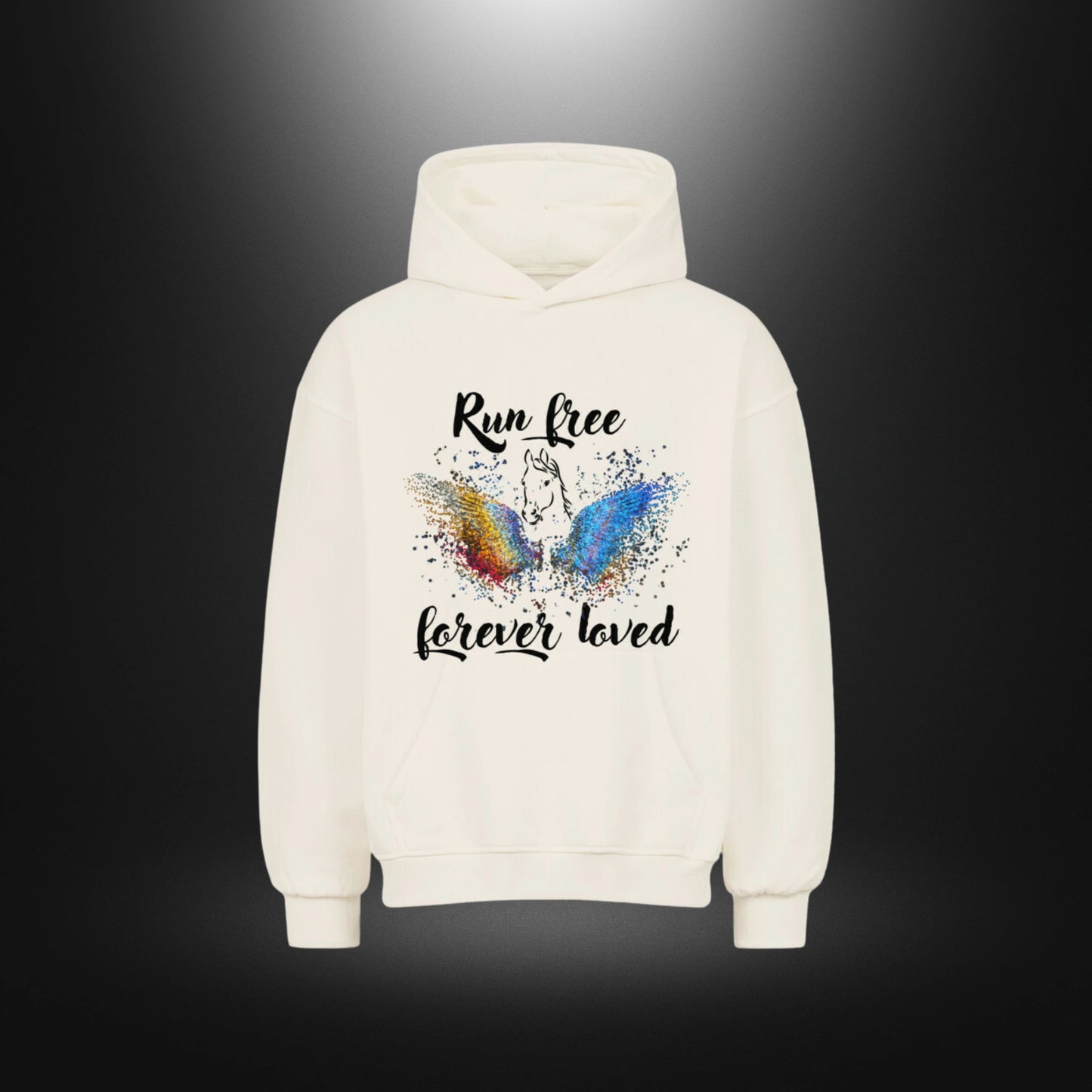 VACANCY Oversized Hoodie - Run free forever loved Pferde
