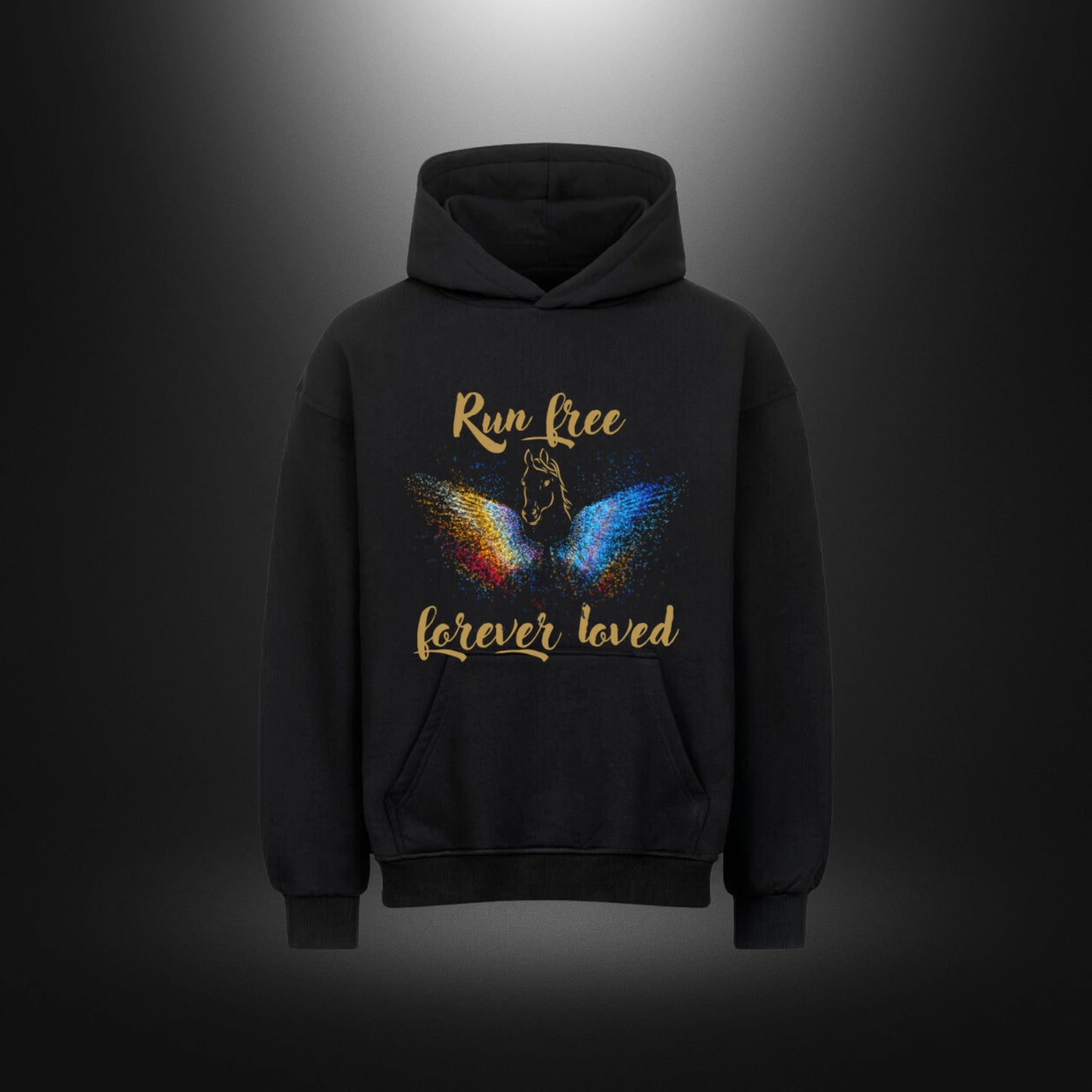 VACANCY Oversized Hoodie - Run free forever loved Pferde