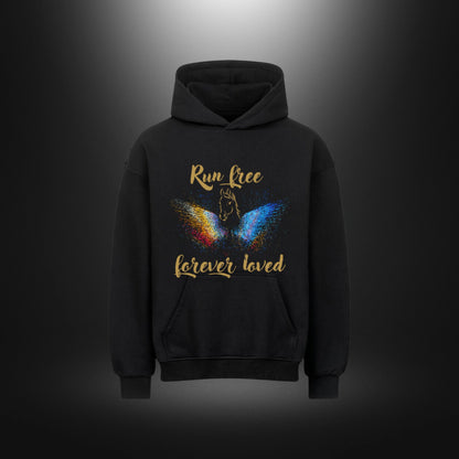 VACANCY Oversized Hoodie - Run free forever loved Pferde