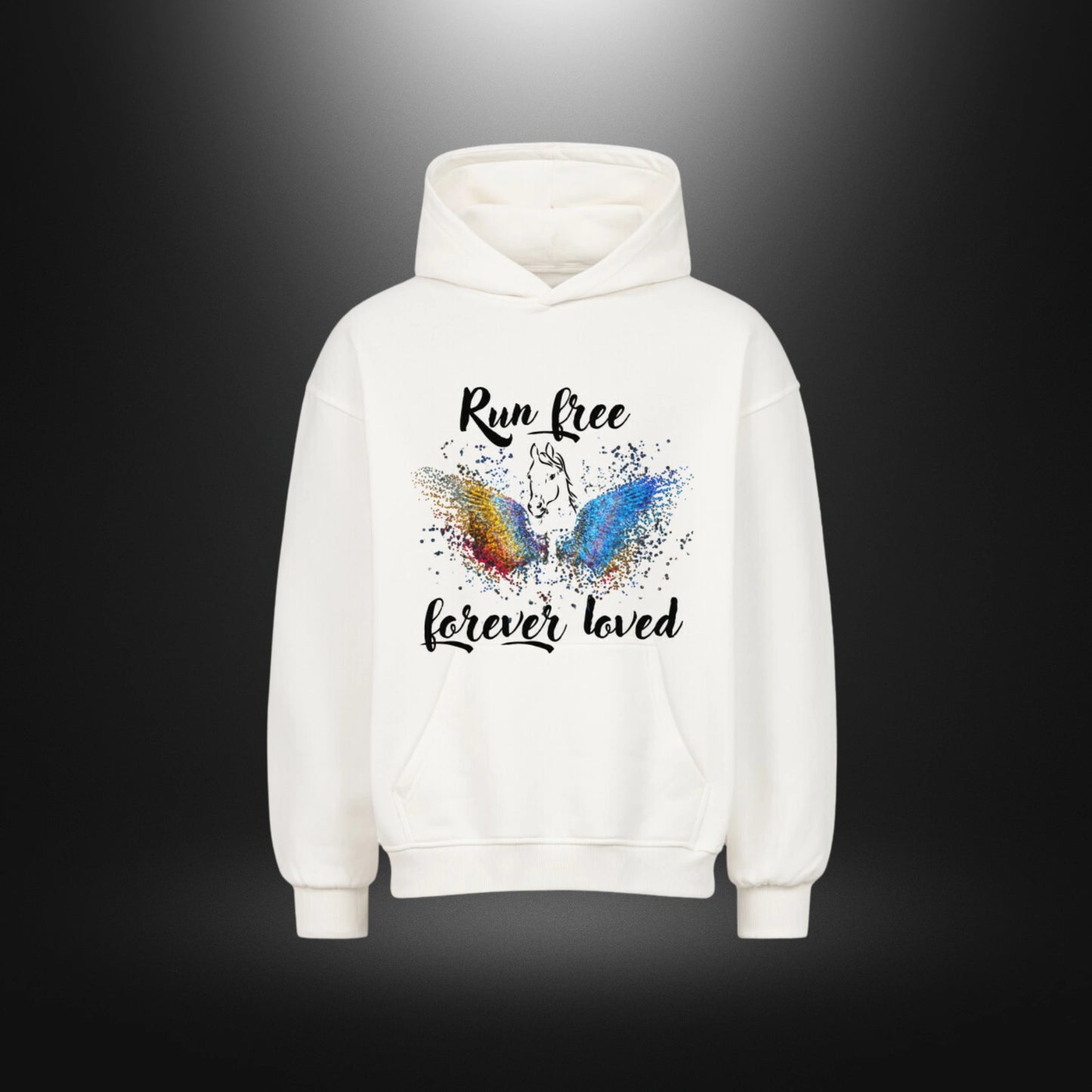 VACANCY Oversized Hoodie - Run free forever loved Pferde