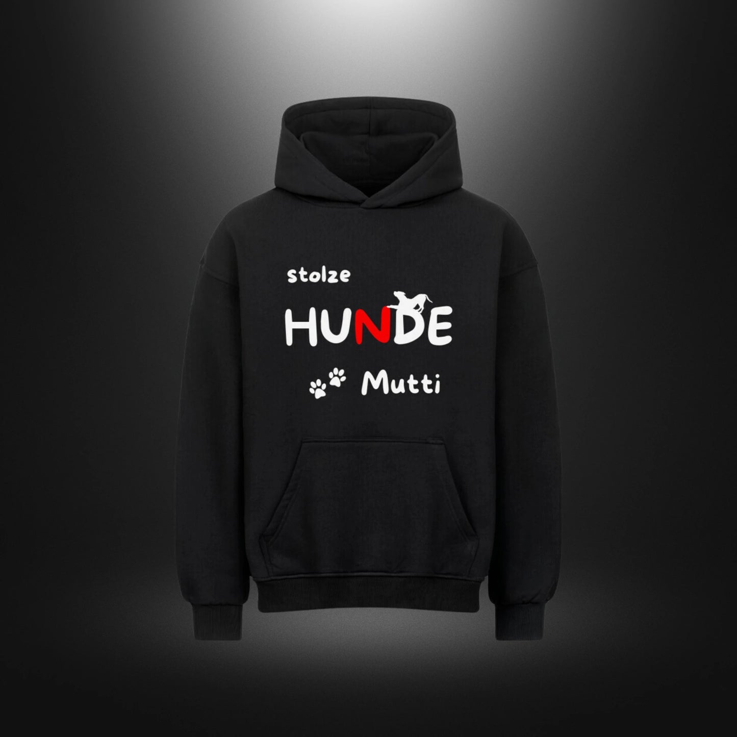 VACANCY Oversized Hoodie - stolze HUNDE Mutti