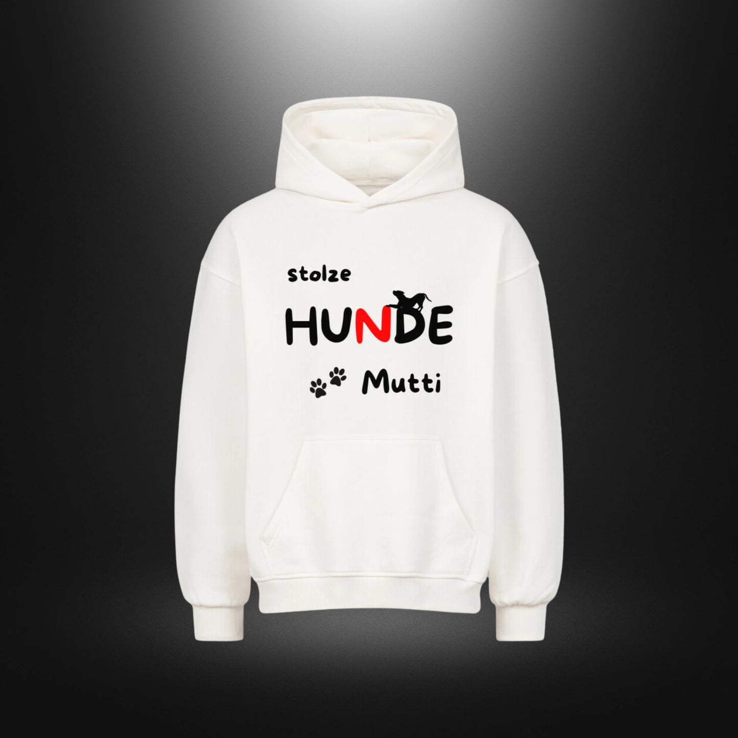VACANCY Oversized Hoodie - stolze HUNDE Mutti
