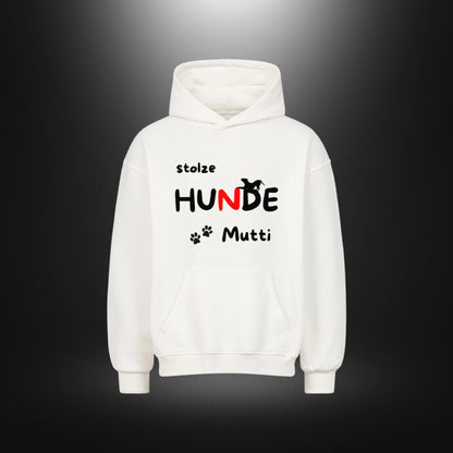 VACANCY Oversized Hoodie - stolze HUNDE Mutti