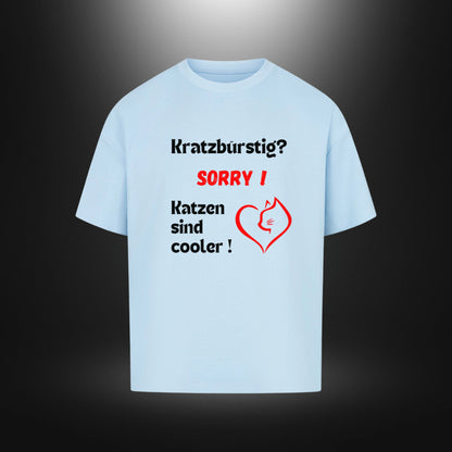 VACANCY Oversized Shirt - Kratzbürstig? Sorry Katzen sind cooler !