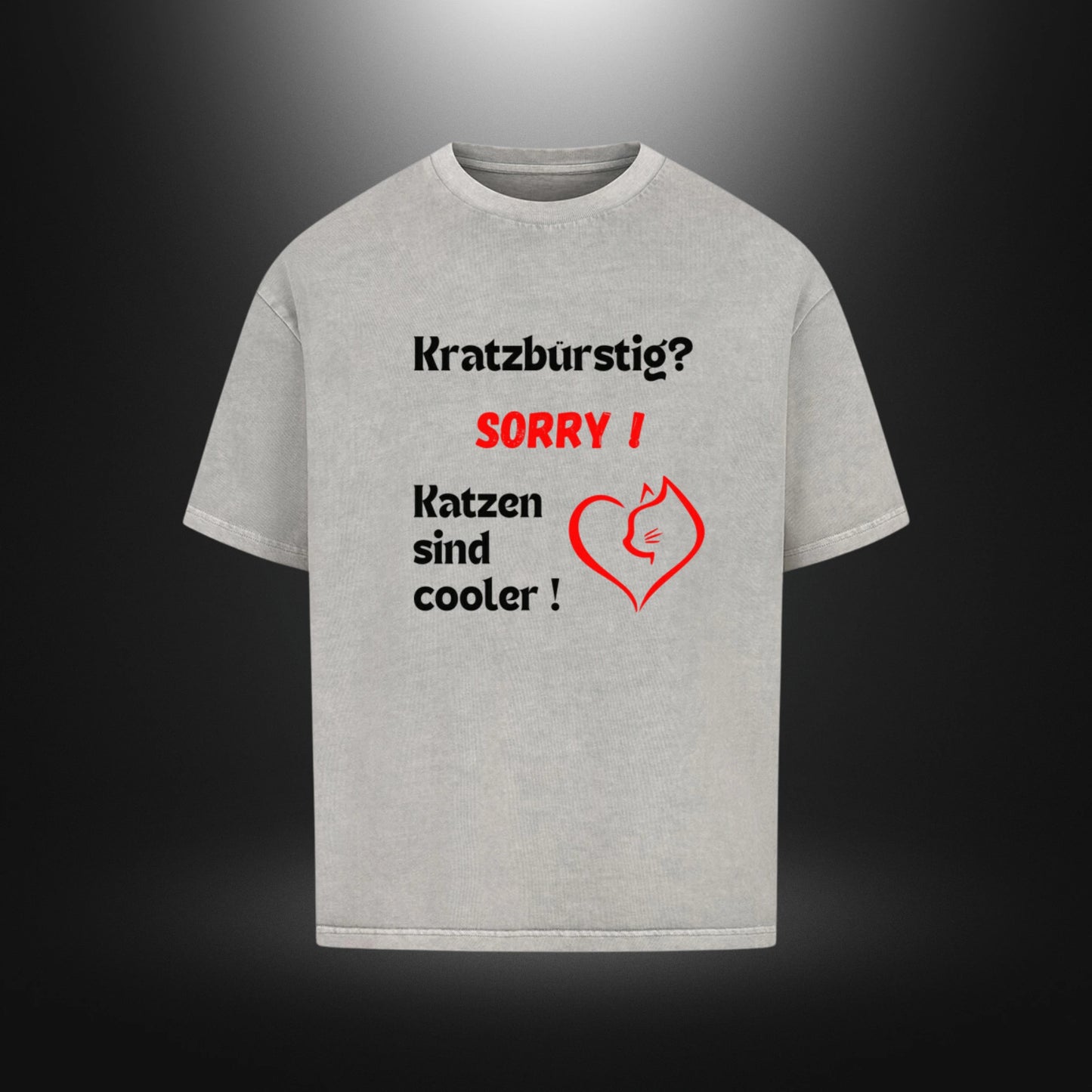 VACANCY Oversized Shirt - Kratzbürstig? Sorry Katzen sind cooler !