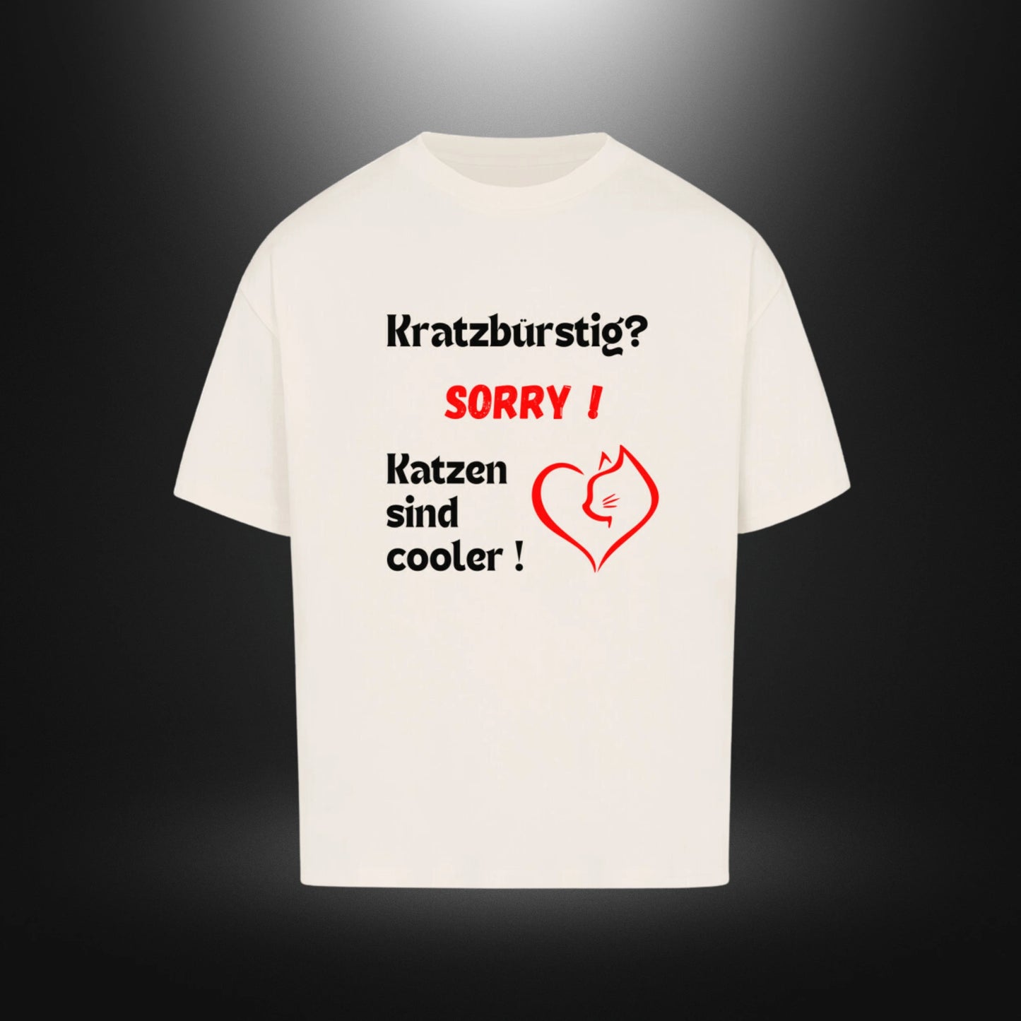 VACANCY Oversized Shirt - Kratzbürstig? Sorry Katzen sind cooler !