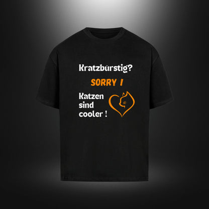 VACANCY Oversized Shirt - Kratzbürstig? Sorry Katzen sind cooler !