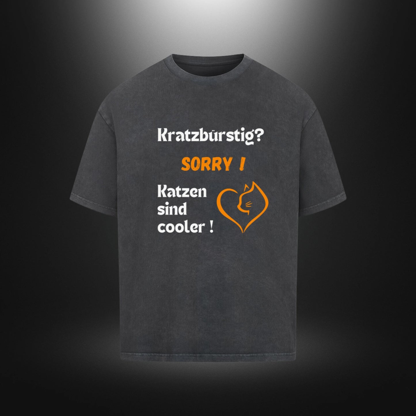 VACANCY Oversized Shirt - Kratzbürstig? Sorry Katzen sind cooler !