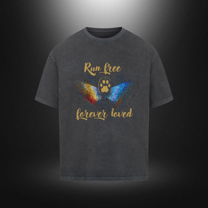 VACANCY Oversized Shirt - Run free forever loved Katze