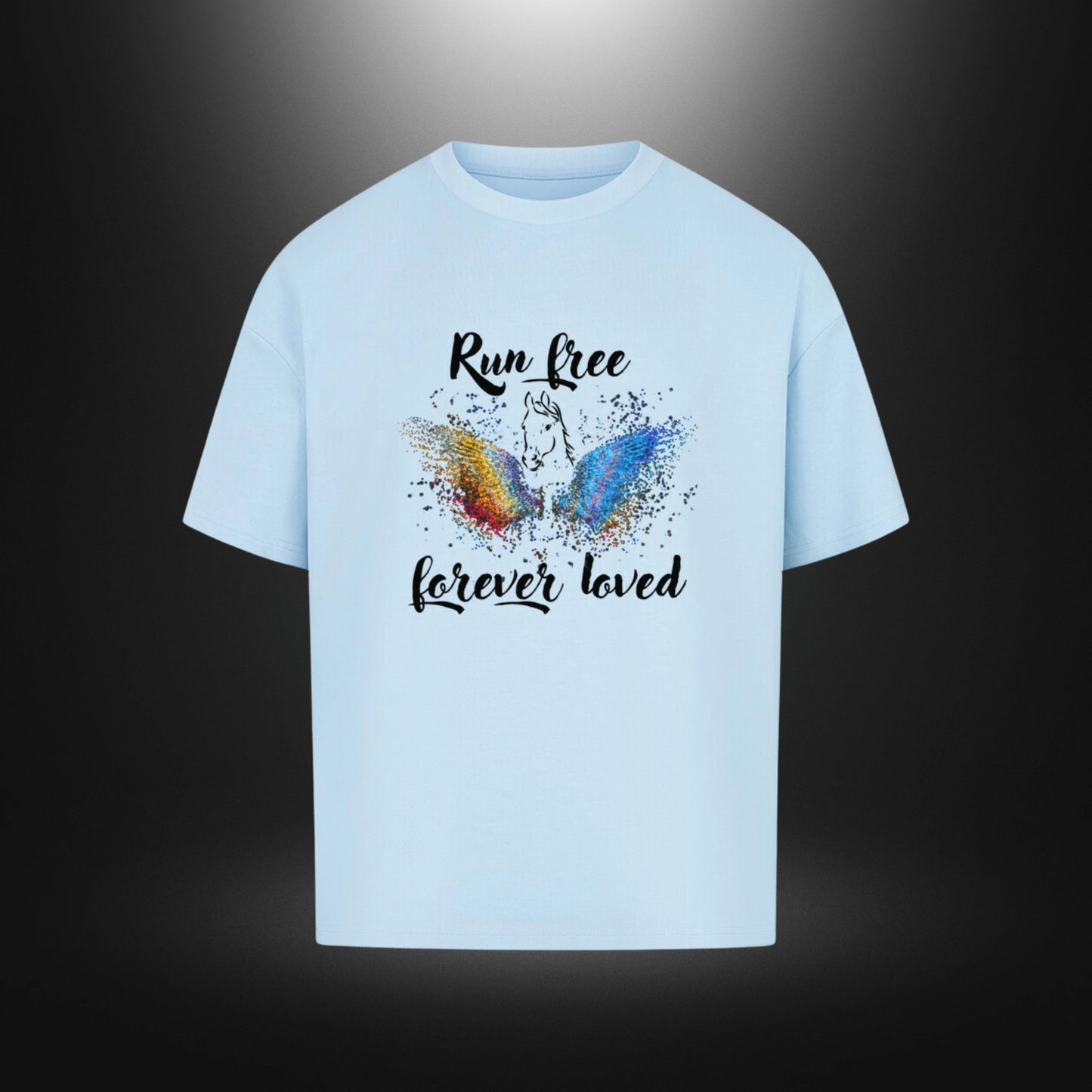 VACANCY Oversized Shirt - Run free forever loved Pferd