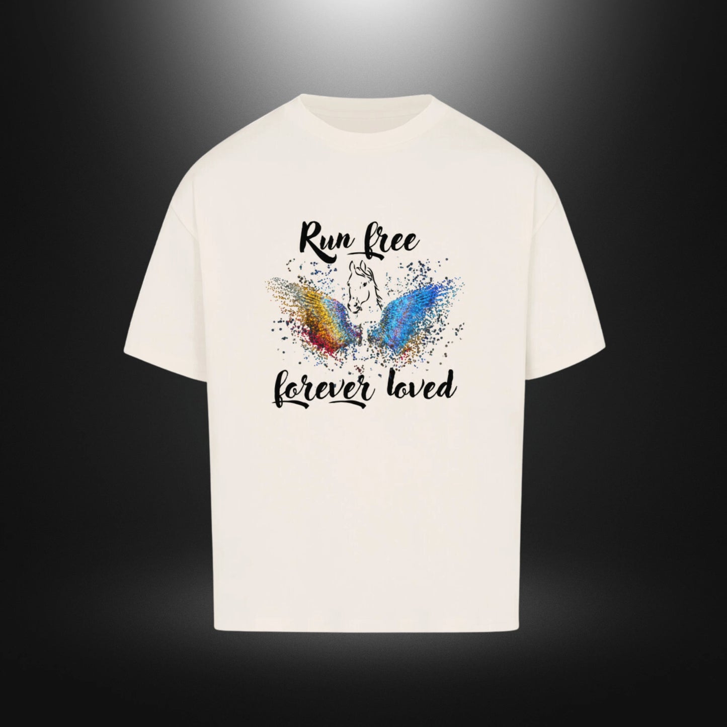 VACANCY Oversized Shirt - Run free forever loved Pferd