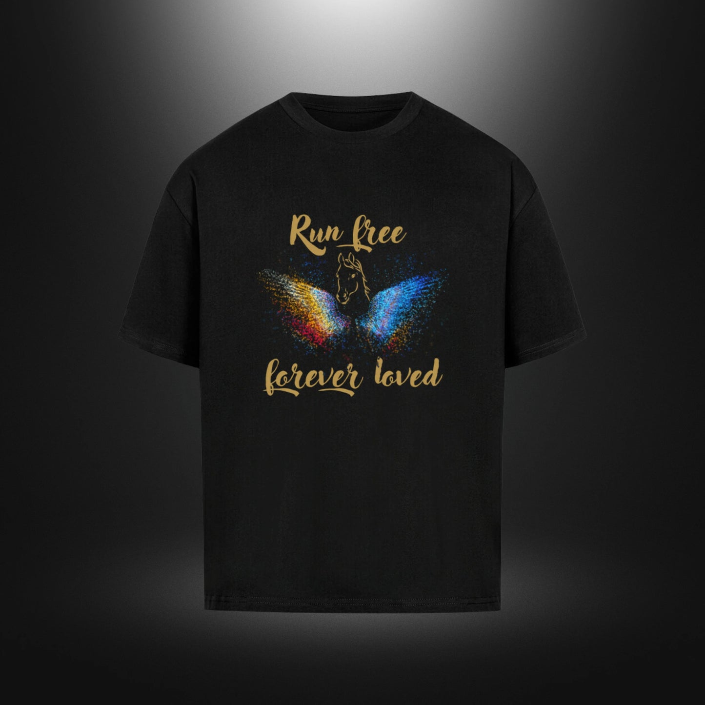 VACANCY Oversized Shirt - Run free forever loved Pferd