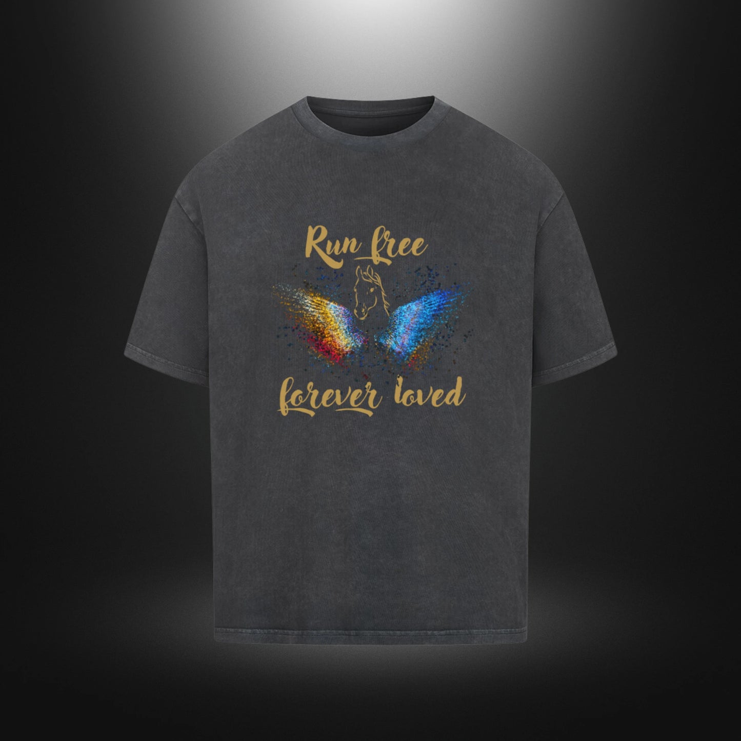 VACANCY Oversized Shirt - Run free forever loved Pferd