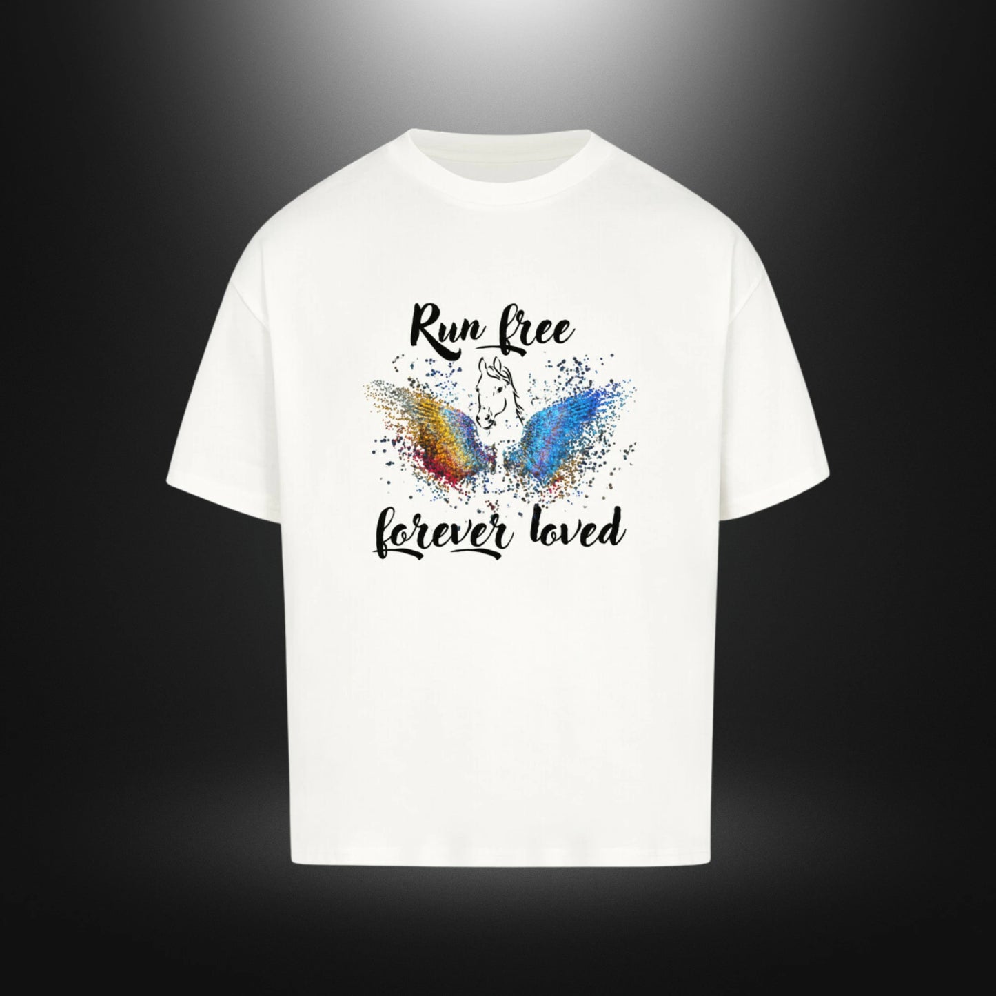 VACANCY Oversized Shirt - Run free forever loved Pferd