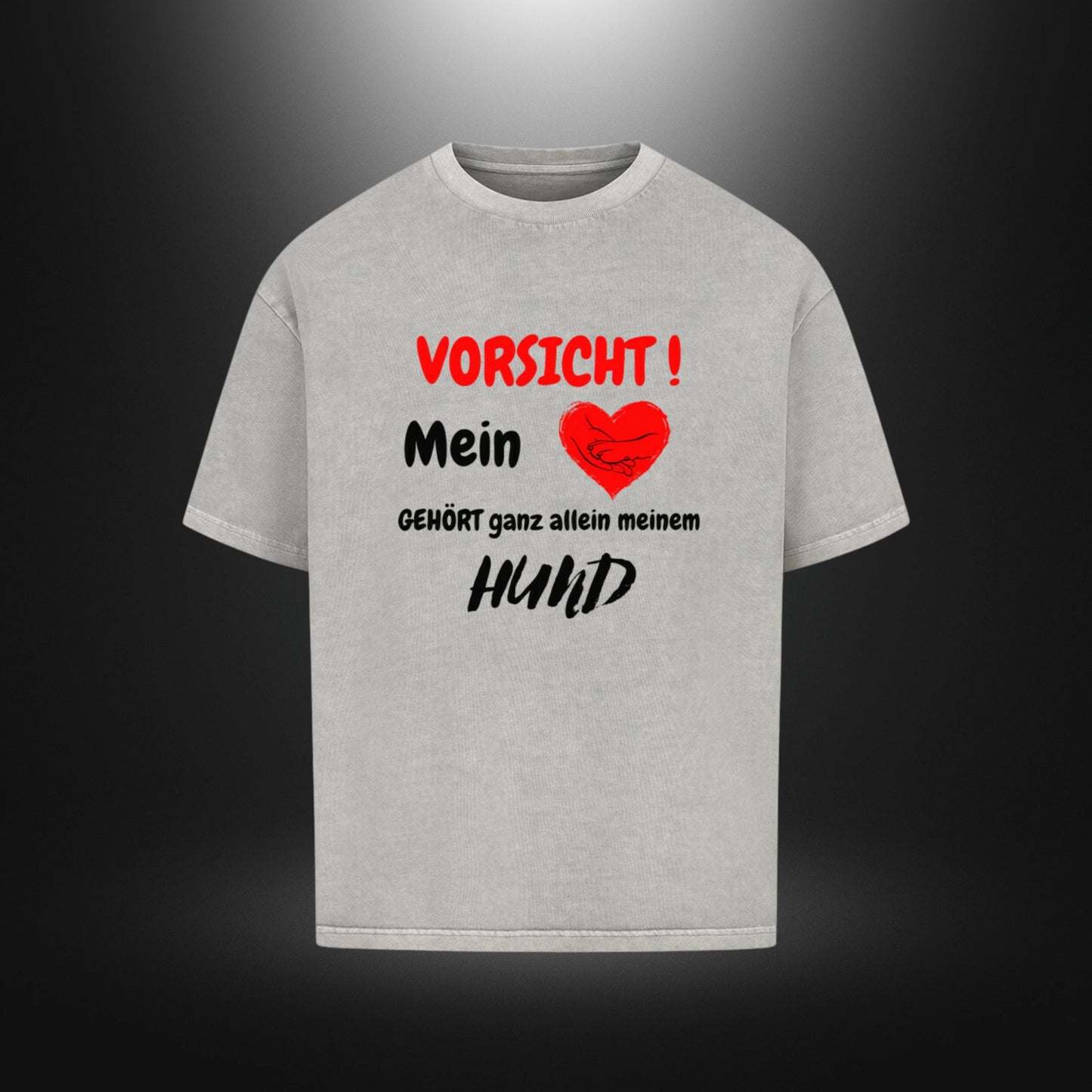 VACANCY Oversized Shirt - VORSICHT !Mein Herz GEHÖRT ganz allein meinem HUND