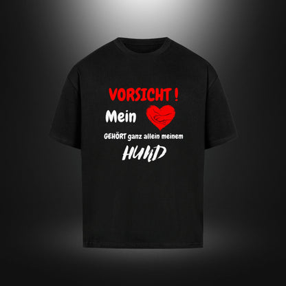 VACANCY Oversized Shirt - VORSICHT !Mein Herz GEHÖRT ganz allein meinem HUND