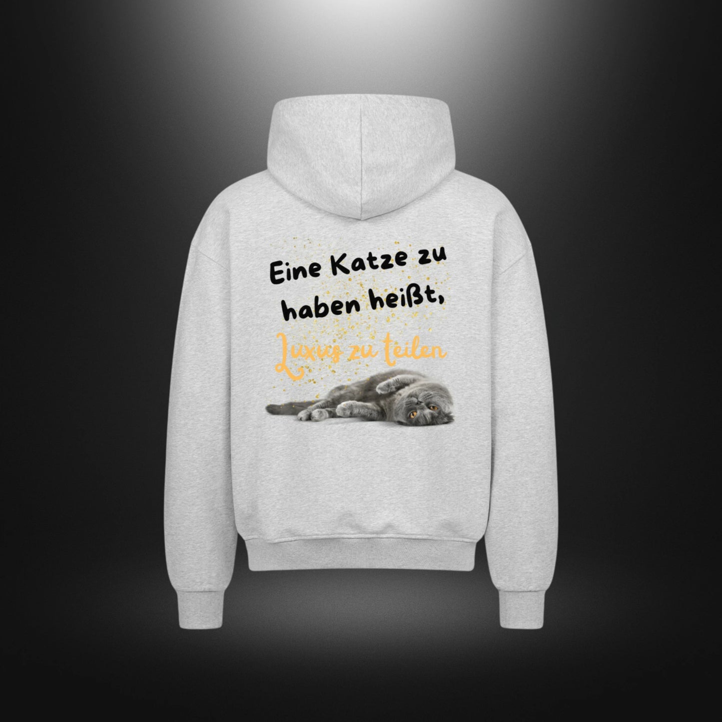 VACANCY Oversized Zipper Hoodie - Eine Katze zu haben heißt, Luxus zu teilen