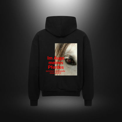 VACANCY Oversized Zipper Hoodie - Im Auge meines Pferdes