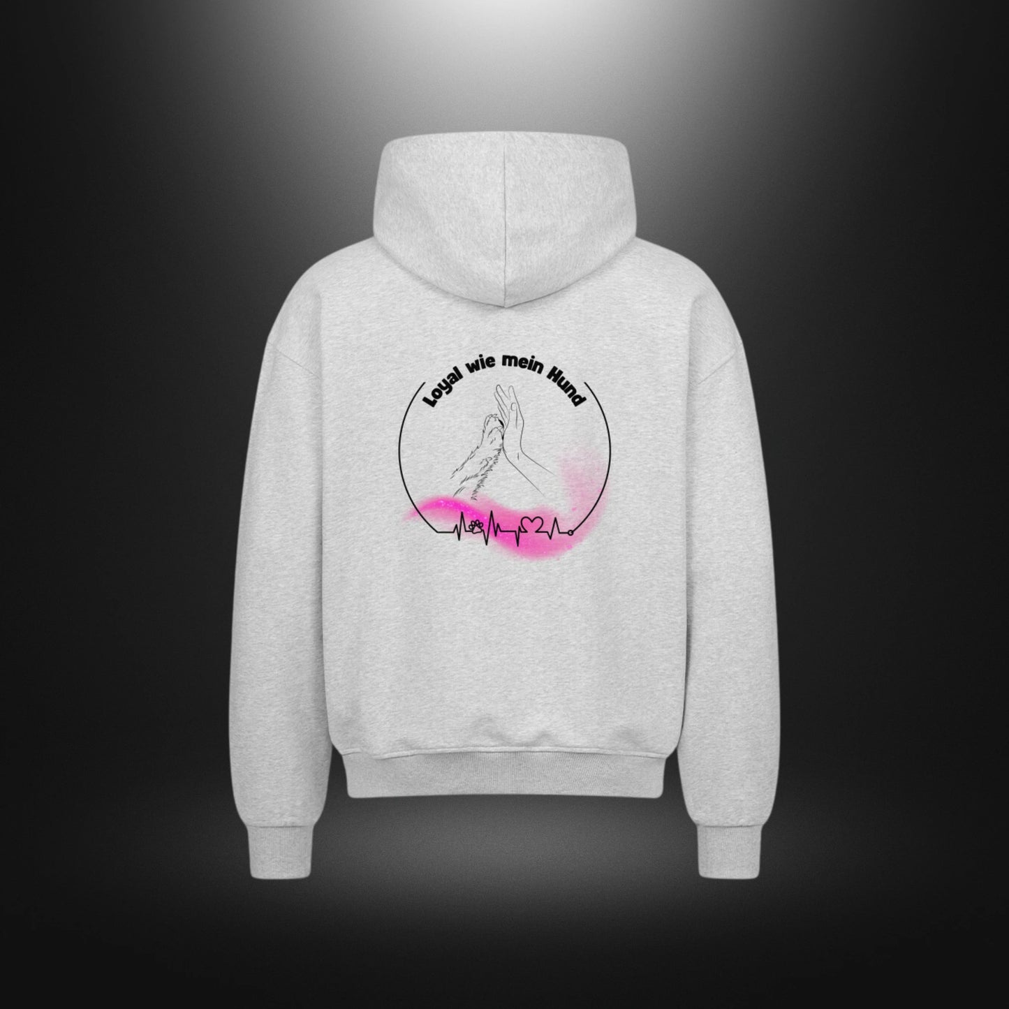 VACANCY Oversized Zipper Hoodie - Loyal wie mein Hund