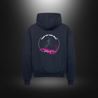 VACANCY Oversized Zipper Hoodie - Loyal wie mein Hund
