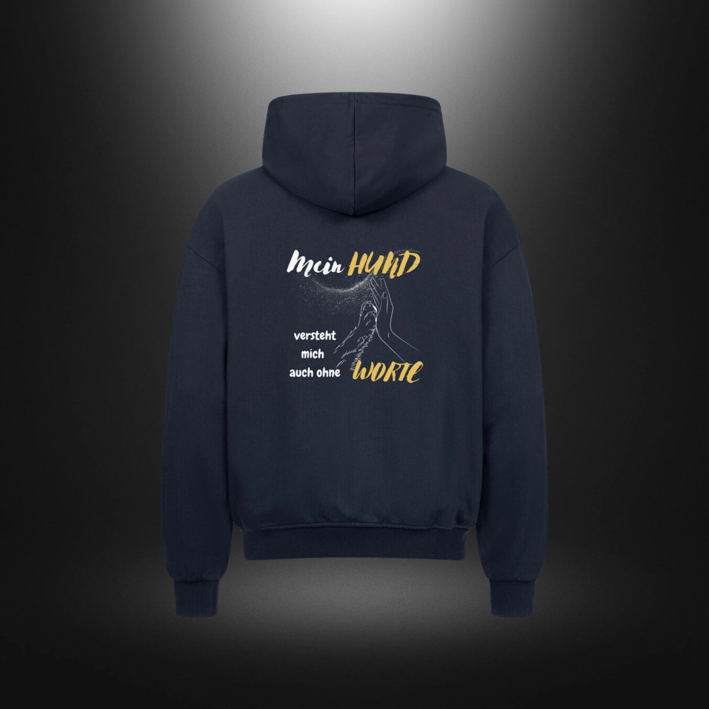 VACANCY Oversized Zipper Hoodie - Mein HUND versteht mich auch ohne WORTE