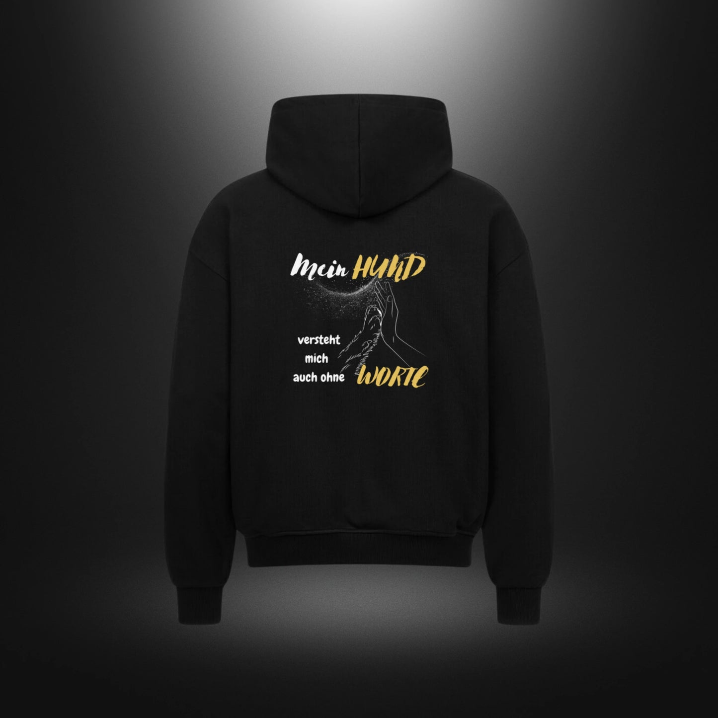 VACANCY Oversized Zipper Hoodie - Mein HUND versteht mich auch ohne WORTE