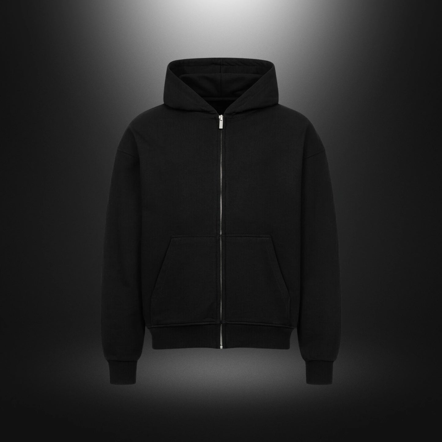 VACANCY Oversized Zipper Hoodie - POWER CAT ACTIVATED