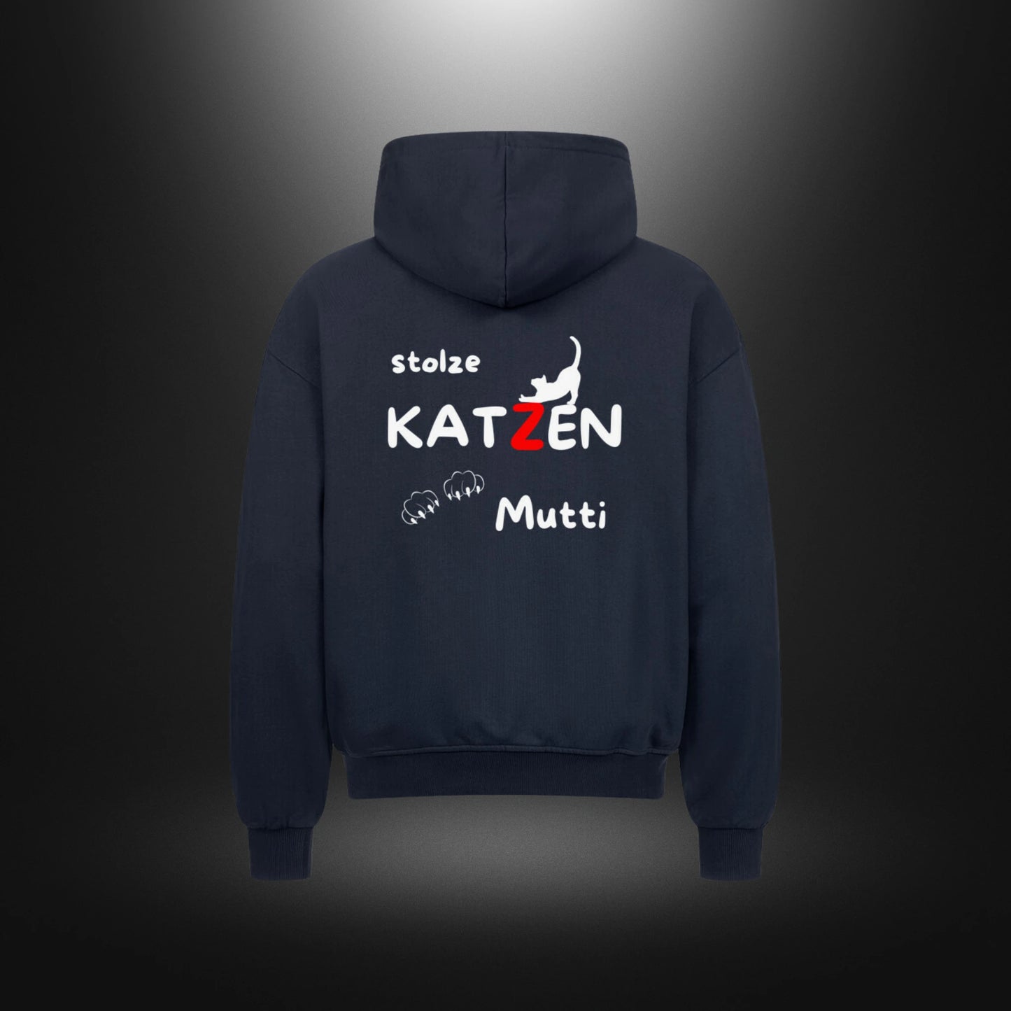 VACANCY Oversized Zipper Hoodie - stolze KATZEN Mutti