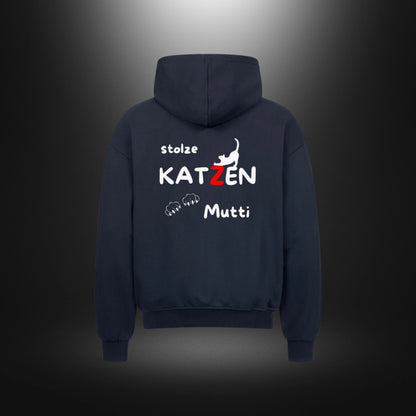 VACANCY Oversized Zipper Hoodie - stolze KATZEN Mutti