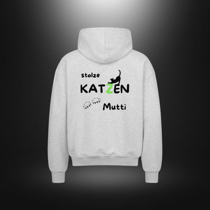 VACANCY Oversized Zipper Hoodie - stolze KATZEN Mutti