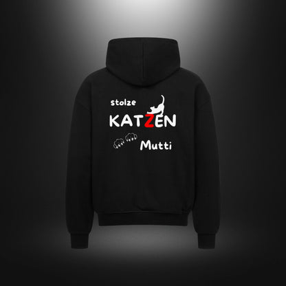 VACANCY Oversized Zipper Hoodie - stolze KATZEN Mutti